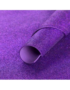 Goma eva glitter  50 x 70 violeta