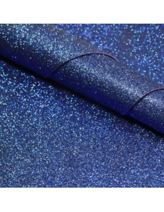 Goma eva glitter  50 x 70 azul oscuro