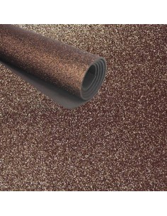 Goma eva glitter  50 x 70 cafe