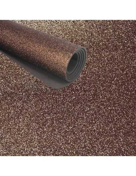 Goma eva glitter  50 x 70 cafe