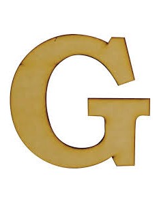 Letra G MDF 18cm