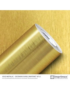 Vinil gold Max Metálico cepillado oro 1.06xmt, IMPRIMAX