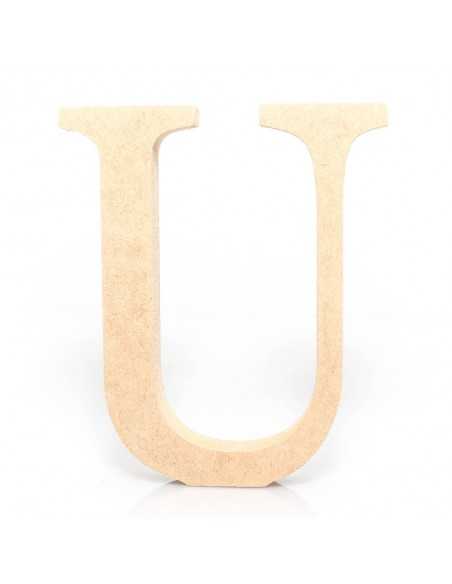 Letra U MDF 18 cm