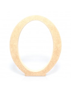Letra O MDF 18 cm.