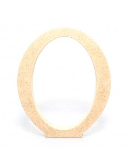 Letra O MDF 18 cm.
