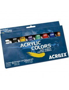 KIT 8 COLORES ACRYLIC COLORS 20ML C/U, ACRILEX