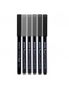 Set de 6 rotuladores   cinza, NEWPEN