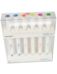 Set Fineliner Ginza Pro 6pz Pop art, NEWPEN