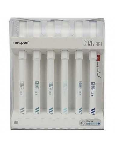 Set Fineliner Ginza Pro 6pz Moon, NEWPEN