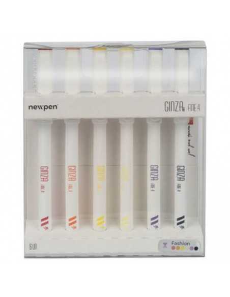 Set Fineliner Ginza Pro 6pz Fashion, NEWPEN