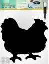 Pizarra gallina incluye marcador, SILHOUETTE