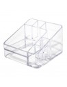 Organizador d/cosméticos compacto c/6 div cristal
