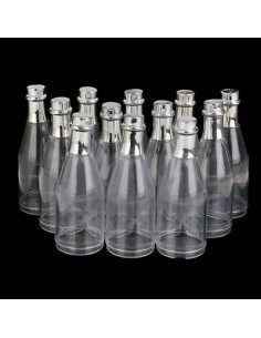 Botella de champan plata de decoración c/5 unid