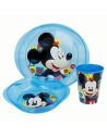 Set de 3 piezas platos Mickey