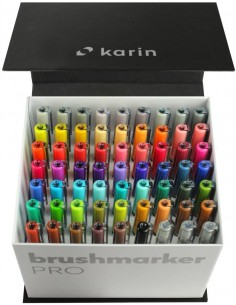 Mega box 60 rotuladores + 3 blender, KARIN MARKERS