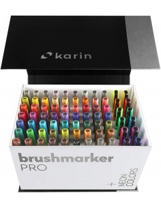 Mega Box Plus 72 rotuladores + 3 blender, KARIN MARKERS