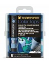 Set de 5 rotuladores- Tonos azules, CHAMELEON