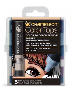 Set de 5 rotuladores- Tonos piel, CHAMELEON