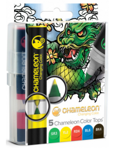 Set de 5 rotuladores- Tonos primarios, CHAMELEON
