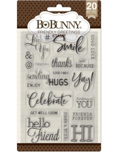 Estampillas acrílicas - Friendly Greetings, AMERICAN CRAFTS