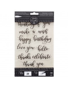 Juego de sellos acrílicos con formas de letras, AMERICAN CRAFTS