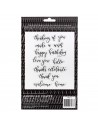 Juego de sellos acrílicos con formas de letras, AMERICAN CRAFTS