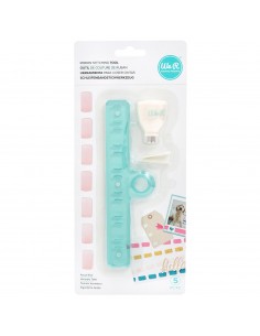Perforador y plantilla para coser cintas, WE R MEMORY