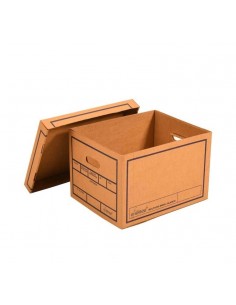 Caja de archivo con tapa  30x 30,8 x 26 cm marrón