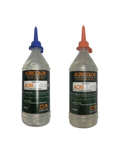 Acriglass resina BI-COM 250ml, A y B, Acricolor